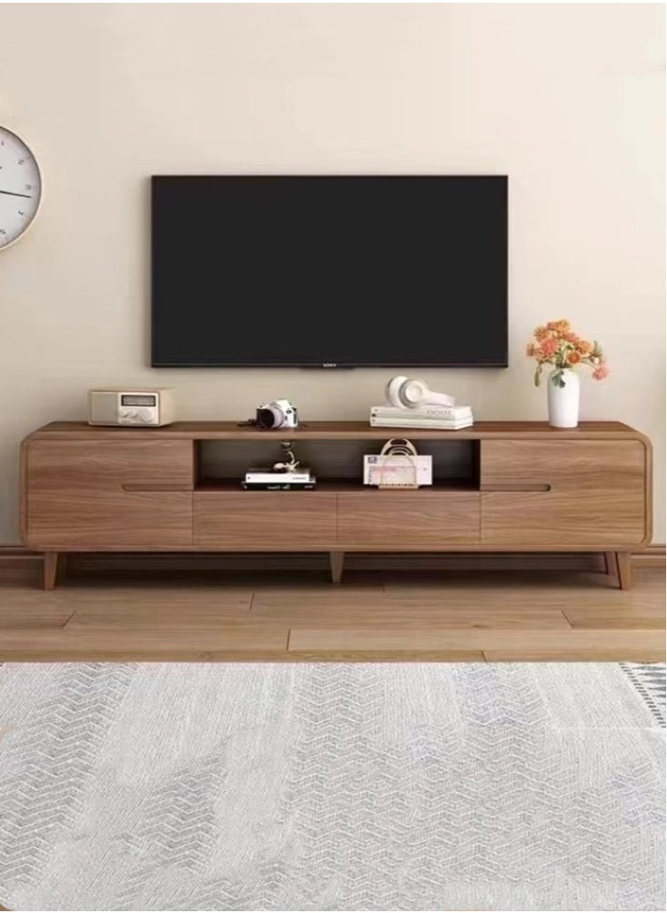 Kutis 1-Piece TV Cabinet Living Room Furniture TV Table TV Stand With Drawers Density Board Brown 160x30x45 cm  - Image 1
