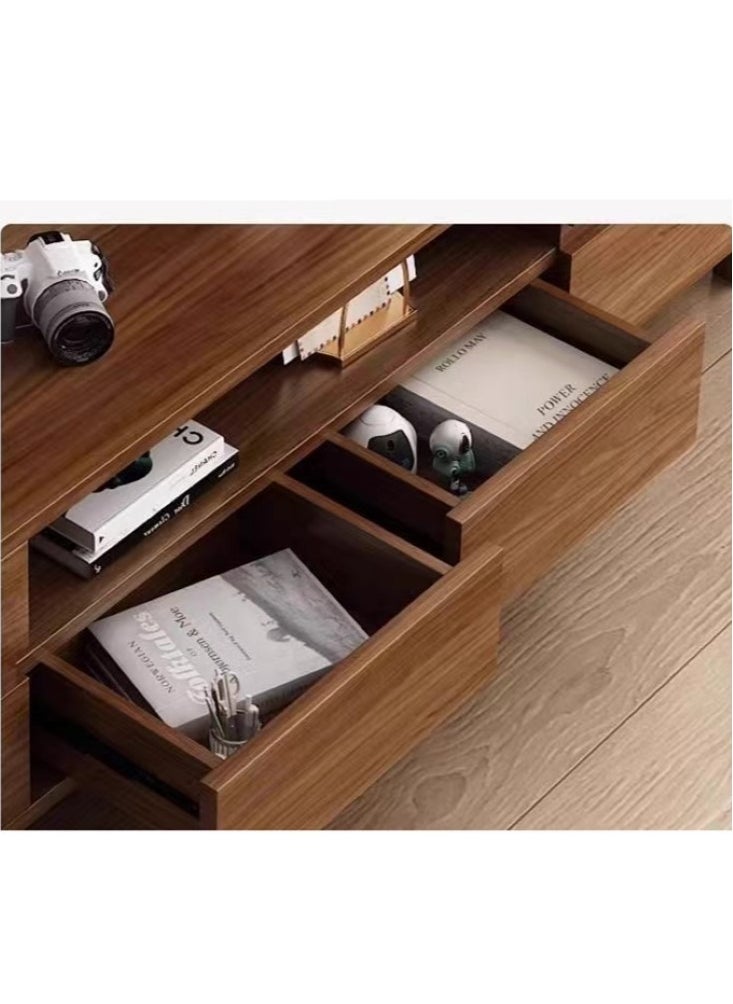 Kutis 1-Piece TV Cabinet Living Room Furniture TV Table TV Stand With Drawers Density Board Brown 160x30x45 cm  - Image 5