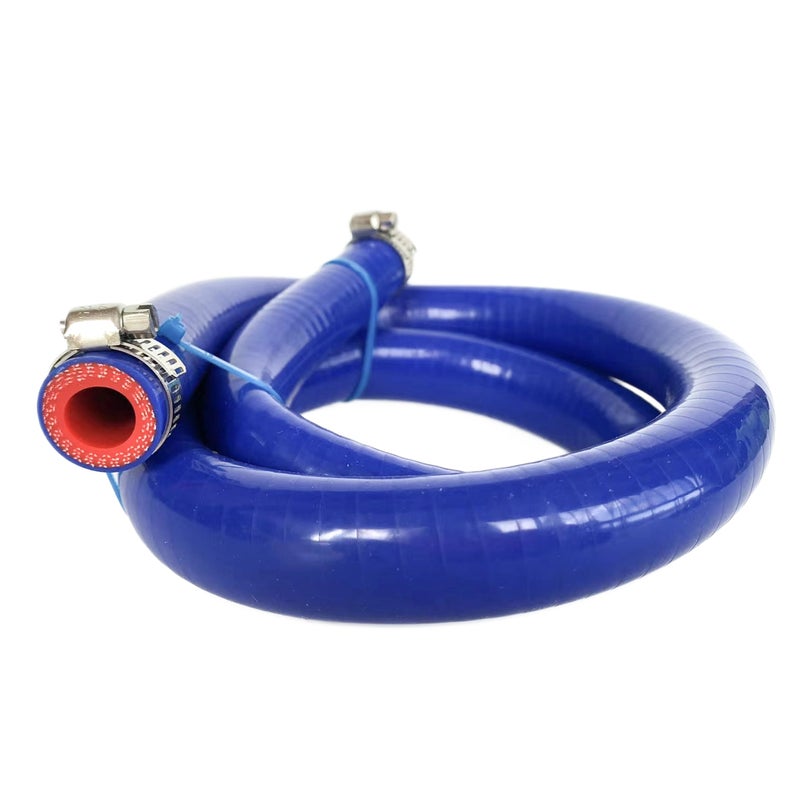 Bekelan 13MM 12 X 328FT Blue High Temp Reinforced Silicone Tubing Heater Hose Radiator Coolant Straight LineWork Pressure 145PSI4ply Reinforced5MM Thick2 Clamp - Image 2