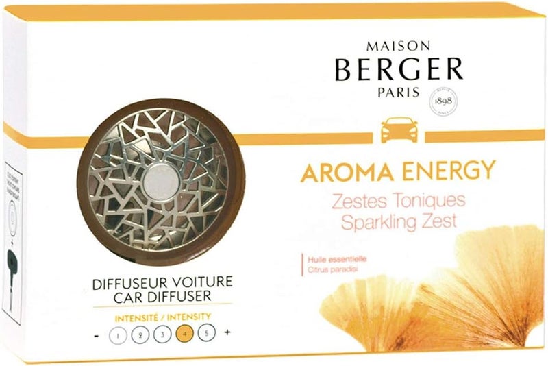 MAISON BERGER Aroma Energy Sparkling Zest Car Diffuser Set - Image 1