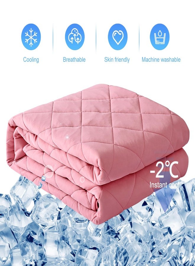 EVOLIVE Elastane Diamind Quilted All Season Light Weight Single Reversible Cooling Quilt/Comforter (Pink, Full/Queen) - Image 2