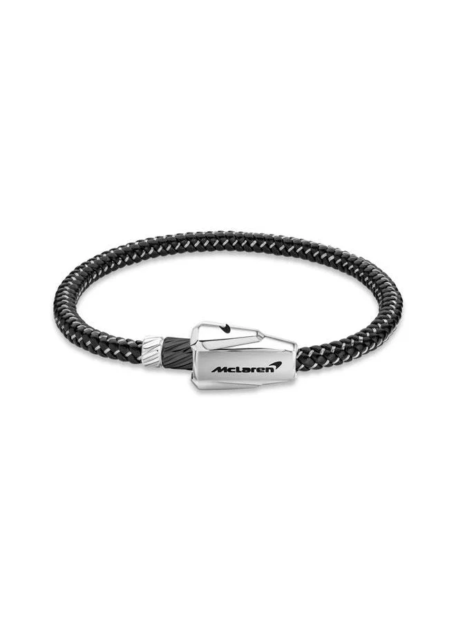 مكلارين Torque Black and Silver Bracelet for Men