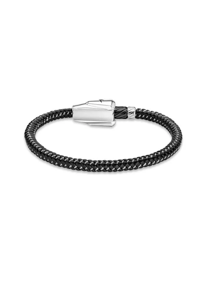 مكلارين Torque Black and Silver Bracelet for Men