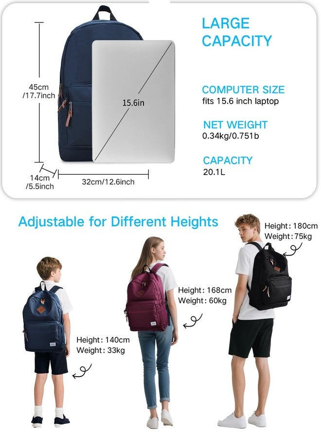 RAVUO Laptop Backpack, Water Resistant Unisex Backpack Mens Casual Daypack Bookbag for Travel College Blue - Image 2