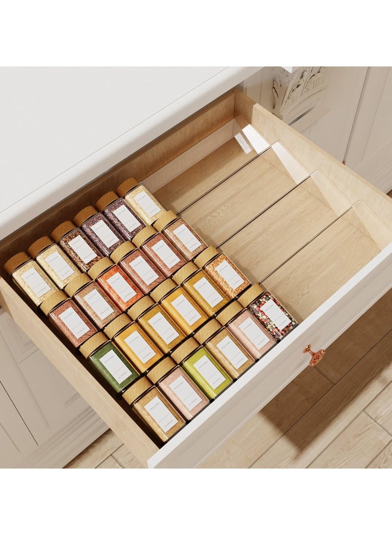 مجموعة من 12  قطعة من منظمات الدرج الأكريلك الشفافة، تنظيم الدرج في الحمام والمكياج والمجوهرات وأدوات المطبخ والمكتب. - Image 1