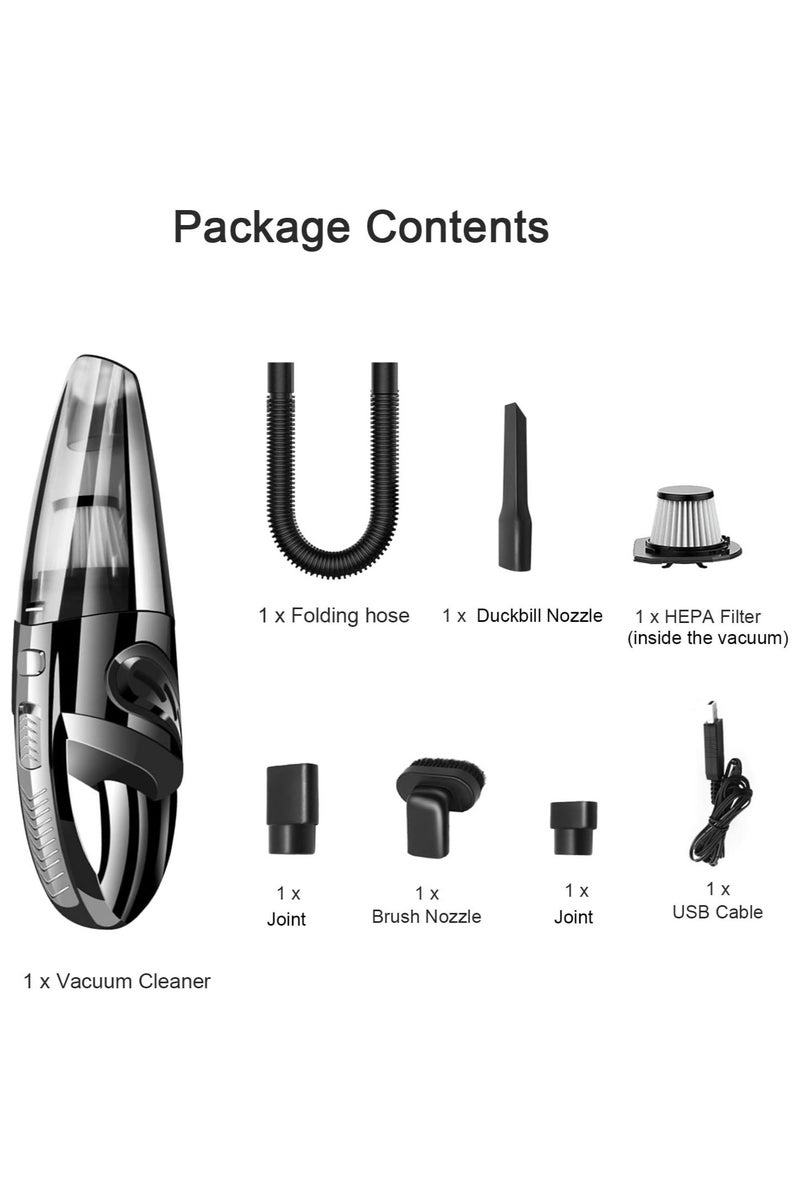 جي اس ايه مكنسة محمولة تعمل بالبطارية بقوة شفط عالية – تنظيف احترافي في متناول يدك، بدون أسلاك وبدون مجهود! - Image 3