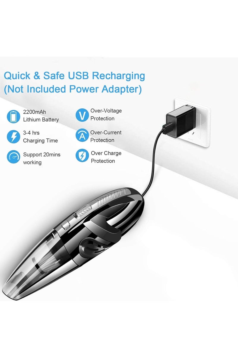 جي اس ايه مكنسة محمولة تعمل بالبطارية بقوة شفط عالية – تنظيف احترافي في متناول يدك، بدون أسلاك وبدون مجهود! - Image 2