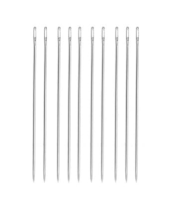 Awadh 10 PCS Stainless Steel Hand Stitching Sewing Embroidery Needles Size 63 Cms Height - Image 1