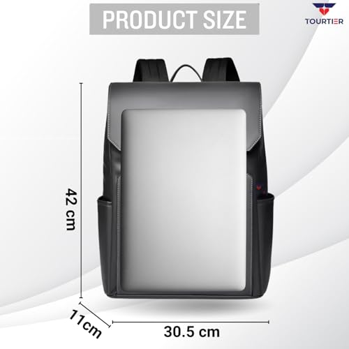 TOURTIER Stylish Laptop Backpack for Men & Women, Fits 15.6 Inch Laptop (GREY) - Image 2