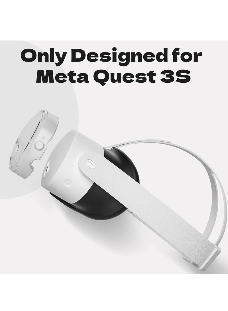 مجموعة ملحقات 4 في 1 لـ Meta Quest 3S، غطاء شفاف من مادة TPU، يشمل واقي العدسة وأغطية عصا التحكم، مجموعة حماية VR مقاومة للخدوش - Image 2