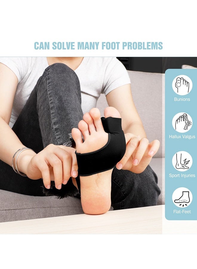 2 Pcs Bunion Corrector for Women & Men, Comfortable & Breathable for Day/Night Support, Hallux Valgus Pain Relief, S size(Black) - Image 3