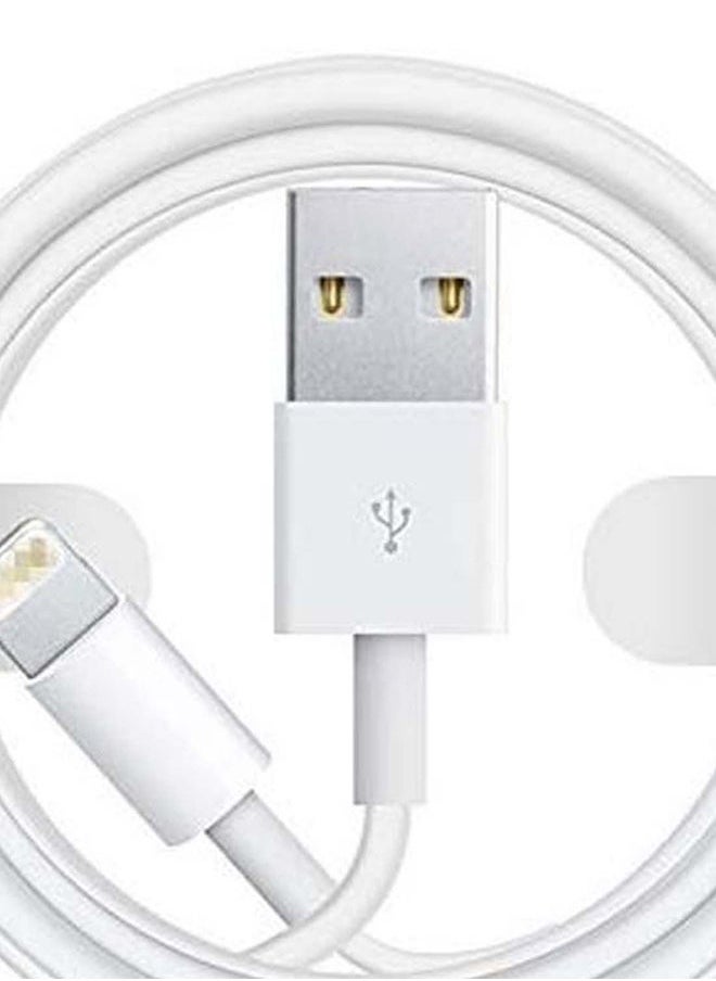 Generic - USB To Lightning Data Sync And Charging Cable For Apple  White/Silver - Image 1