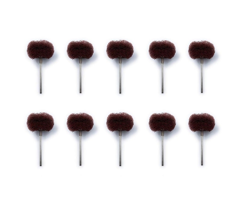 Aone Mounted Abrasive Fiber Scotch Wheel Buff 10pc for Satin Finish Rust Removal for Dremel Rotary ToolMicro Hand MotorPolishing Motor for Jewellery MakingWatchmakingModel MakingHobby Craft - Image 1