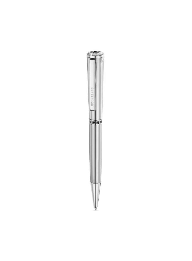 غاي لاروش Vincent Full Stainless Steel Pen with Stainless Steel Trims & Running Logo