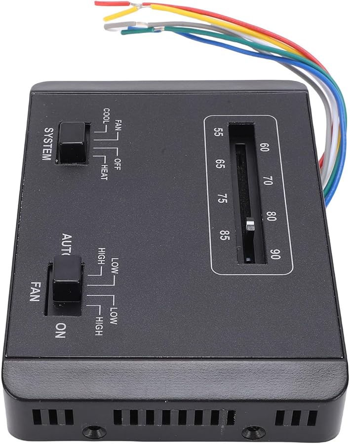 Rv Thermostat 7330F3852 Replacement For 3 Plus 8 Series Stepless Temperature Control Metal ABS Black - Image 3