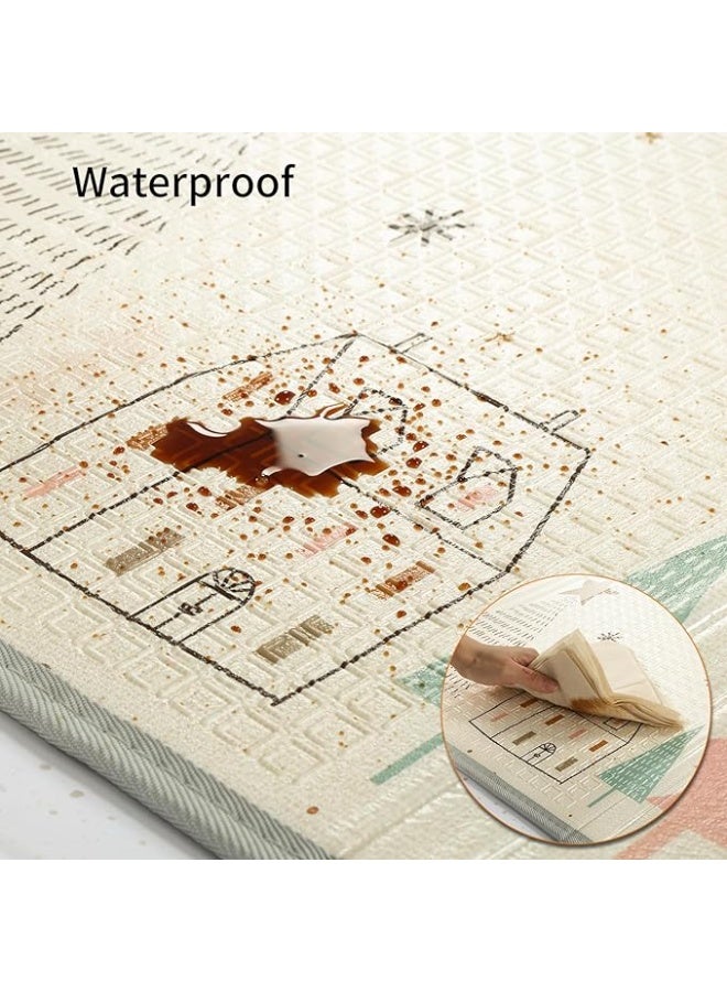 Gupamiga Play Mat Baby Crawling Mat Foldable Baby Rug Play Mat Non-Toxic XPE Foam Floor Non-Slip Double-Sided Portable Waterproof - Image 5