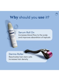 Man Matters Advanced Beard&Hair Serum Roll On 25Ml With Derma Roller 0.5 Mm|Redensyl,Anagain,Aminexil&Rosemary|Reactivates Hair Cells,Improves Beard&Hair Density&Promotes Thicker Growth, 50 Grams  - Image 3