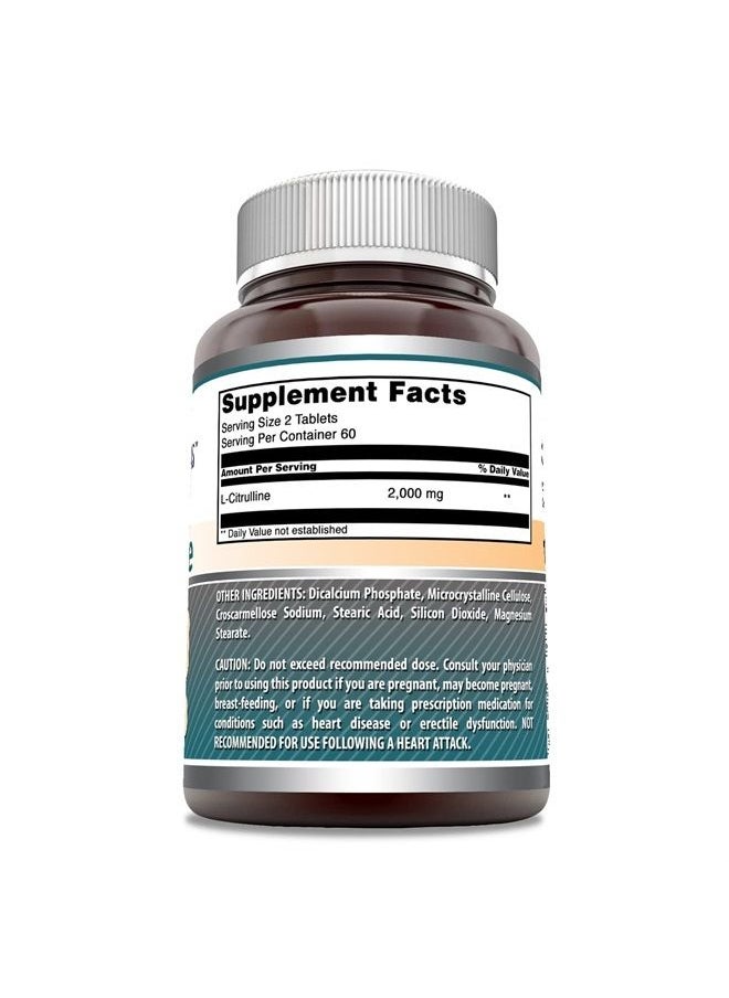 Amazing Nutrition - Amazing Formulas L Citrulline 2000mg Per Serving 120 Tablets Supplement | Amino Acid Supplement for Men & Women | Non-GMO | Gluten Free | Made in USA - Image 1