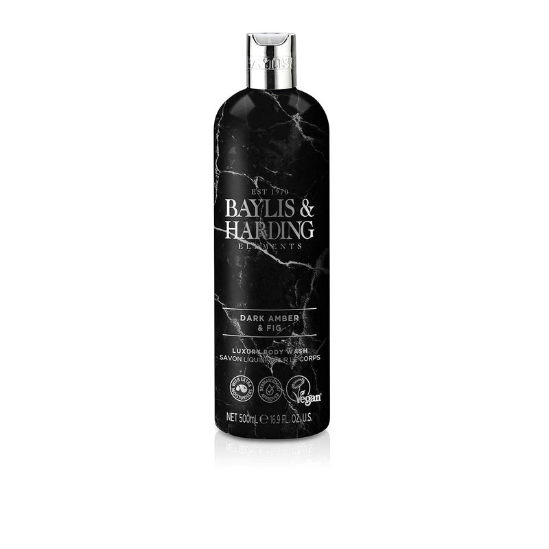 Baylis & Harding Baylis Harding Elements Dark Amber Fig Luxury Body Wash 500 ml Pack of 1 Vegan Friendly - Image 2