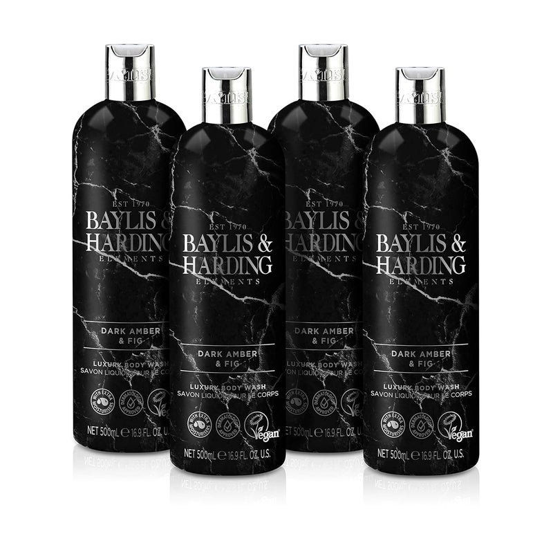 Baylis & Harding Baylis Harding Elements Dark Amber Fig Luxury Body Wash 500 ml Pack of 1 Vegan Friendly - Image 1