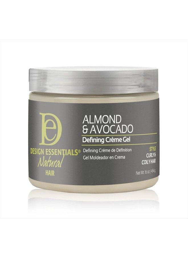 Design Essentials Natural Almond & Avocado Curl Defining Creme Gel For All Curl Types - 16 Oz  - Image 1