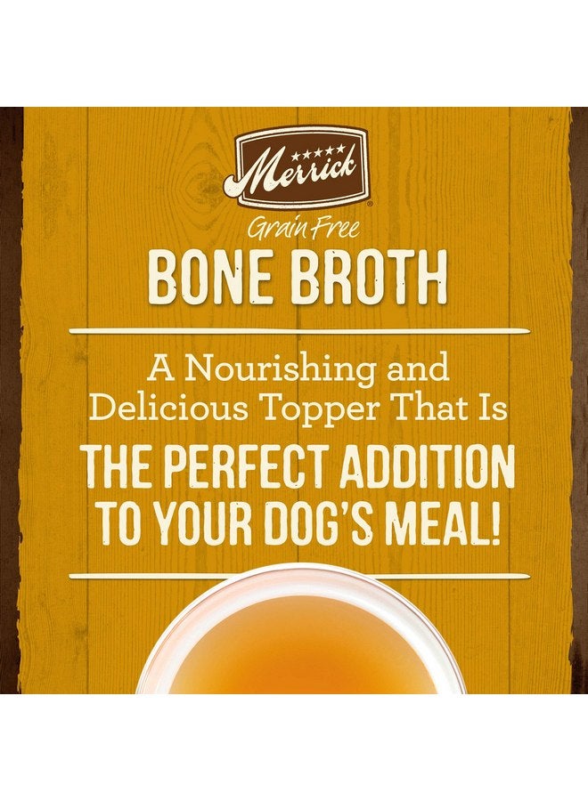 Merrick Grain Free Bone Broth, Premium Human Grade And Gluten Free Dog And Cat Food Topper Pouches, Chicken - 16 oz. Pouch - Image 4