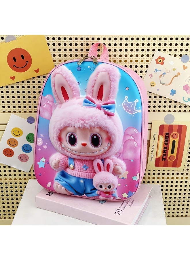 لابوبو حقيبة ظهر جديدة للأطفال من Labubu حقيبة صلبة لرياض الأطفال مصنوعة من مادة EVA حقيبة مدرسية للأولاد والبنات بسعة كبيرة 30*25*7 سم - Image 1