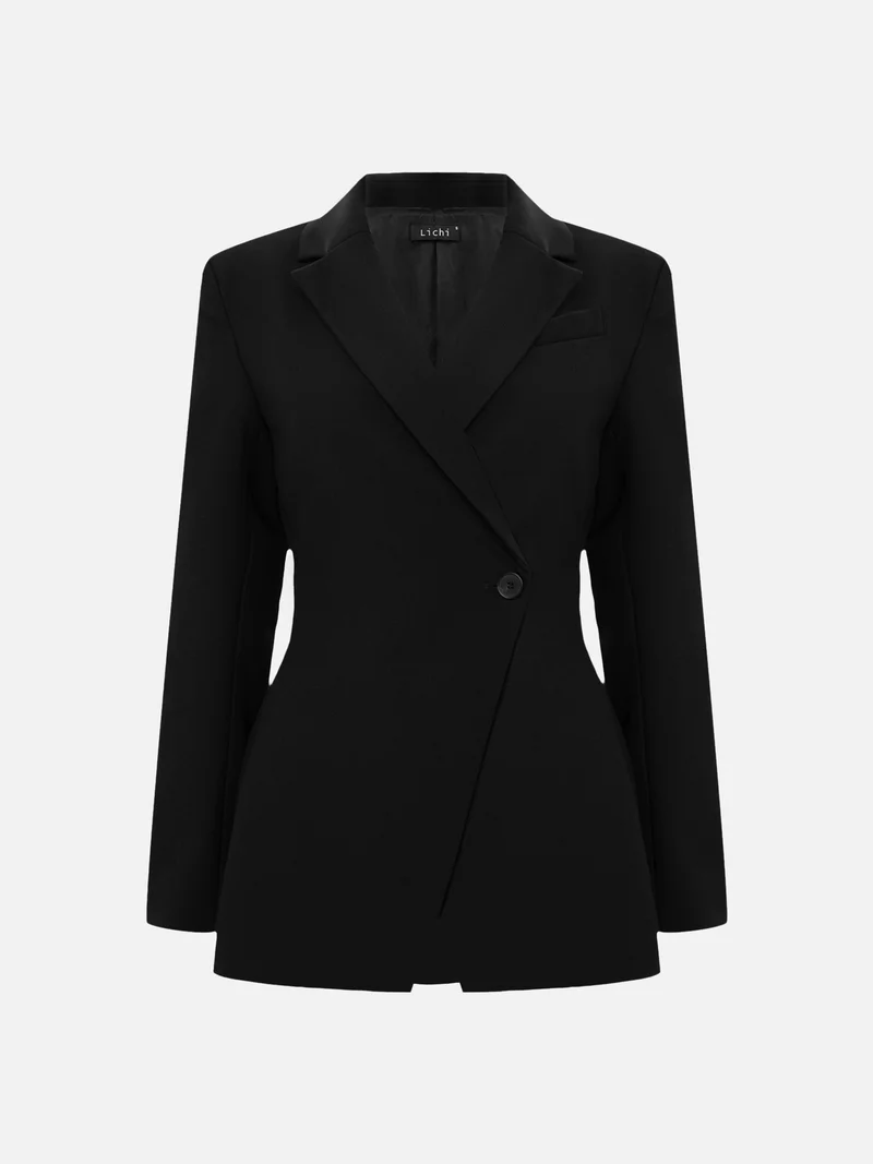 Lichi Double-breasted fitted jacket