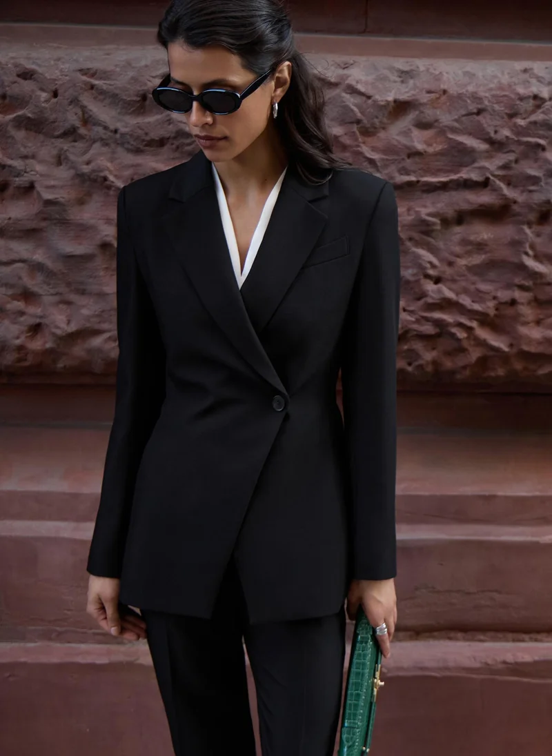 Lichi Double-breasted fitted jacket