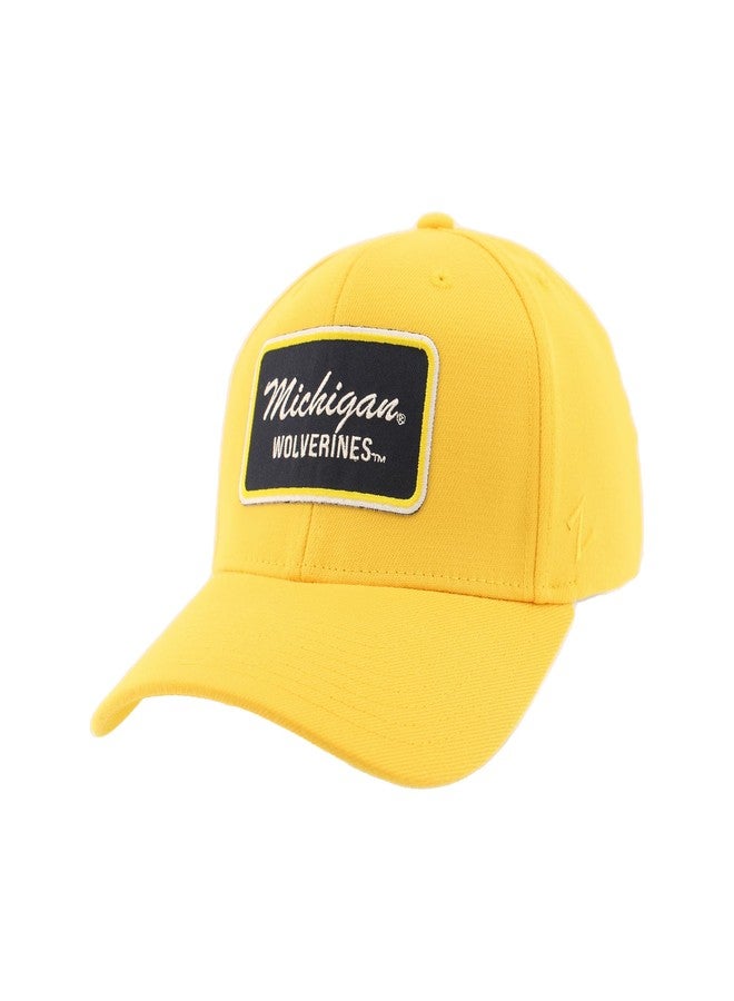 ZHATS Men's Standard NCAA Officially Licensed Fitted Hat ZH Patch Brick Secondary Color, Medium - Image 1