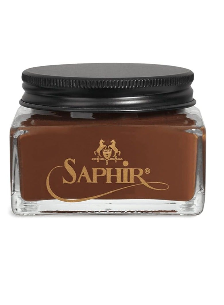 Saphir shoe creme medium brown 75ml - Image 1