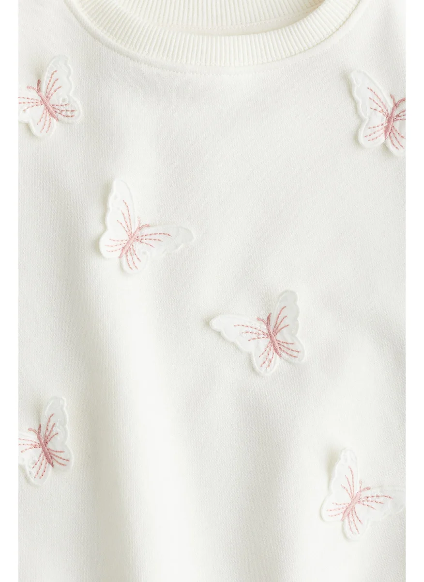اتش اند ام Motif-Detail Sweatshirt