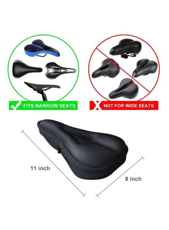 AIWANTO Extra Soft Gel Bike Seat Cover – Comfortable Bicycle Saddle Cushion with Water & Dust Resistant Cover for City, Road & Mountain Bikes - Image 4
