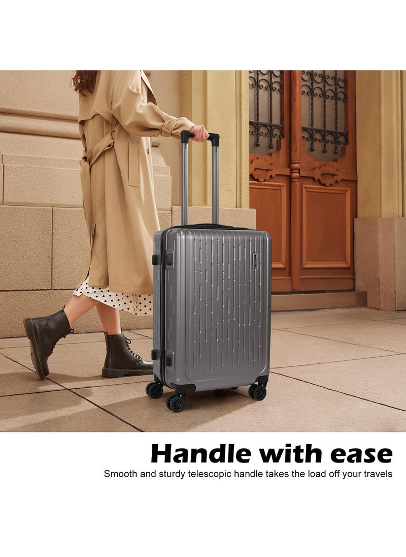 MIAZIB 3 Piece PC Spinner Luggage Trolley Bag Set 20/24/28 Inch Travel Trolley Suitcase Set of 3 Pcs Hard Side Luggage Bag Travel Bag Black  - Image 5