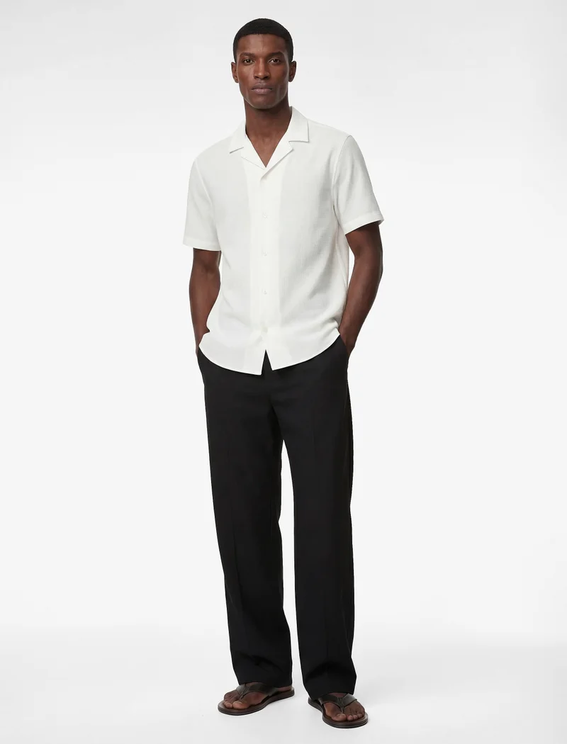 كوتون Lapel Neck Shirt