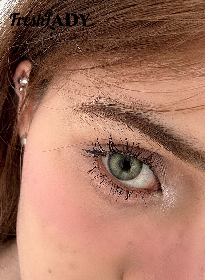 سيدة جديدة عدسات لاصقة ملونة خضراء من فريش ليدي للاستخدام السنوي - Image 4