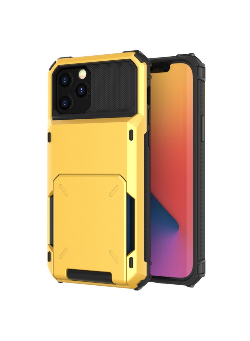 Suteni Card Protective Case Drop-resistant PC+TPU Phone Case for iPhone
