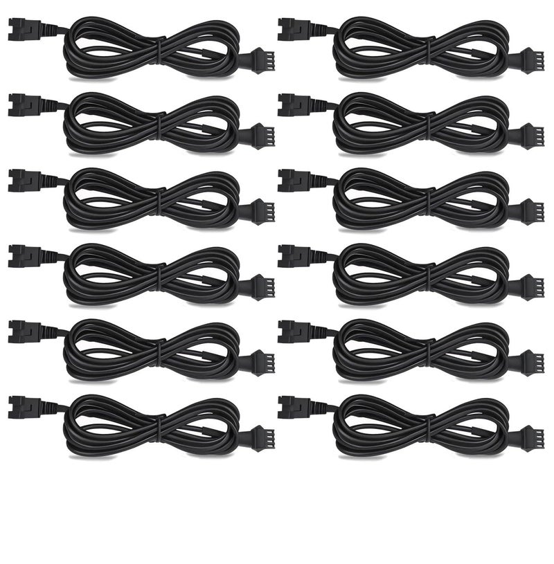 LAZZPPO 12 Pcs 4 Pin 60 inch LED Rock Light Extension Cable, Rock Light Extension Wire 4 Pin RGB Connector with High-Purity Copper & PVC Insulation for Motorcycle, ATV, Car,Trucks, RV & Neon Strip - Image 1