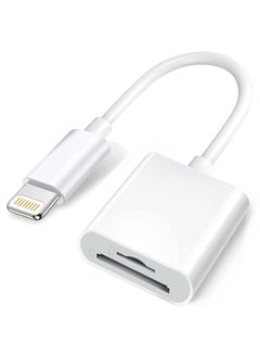 FLOWING SD Card Reader for iPhone/iPad, Micro SD Card Reader with Dual Slots Compatible with iPhone  - Image 1