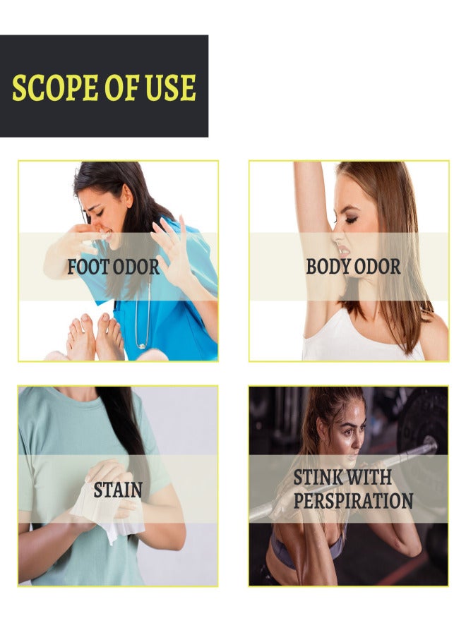 مناديل مزيلة للعرق - تحكم في الرائحة لمدة 24 ساعة - ألومنيوم، بيكربونات الصوديوم، آمنة على البشرة - 10 مناديل - Image 5