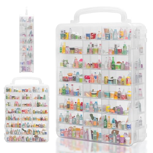 JOYMOMO 48 Slots Mini Brand Storage Case with Mini Brands Collector ToysTransparent Compartment for MiniaturesCase Only - Image 1