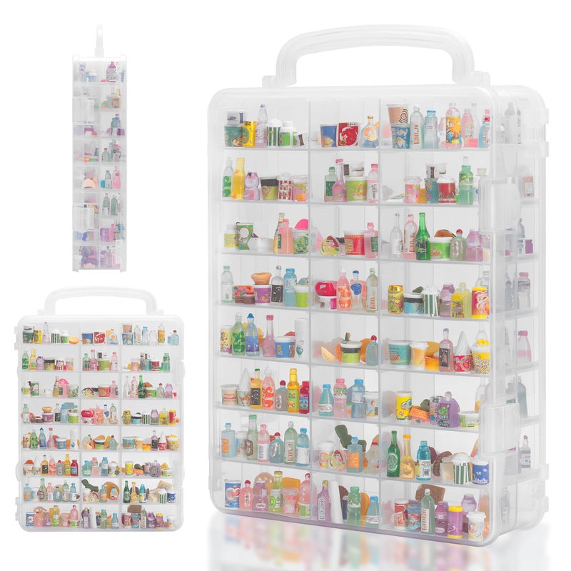 JOYMOMO 48 Slots Mini Brand Storage Case with Mini Brands Collector ToysTransparent Compartment for MiniaturesCase Only - Image 2