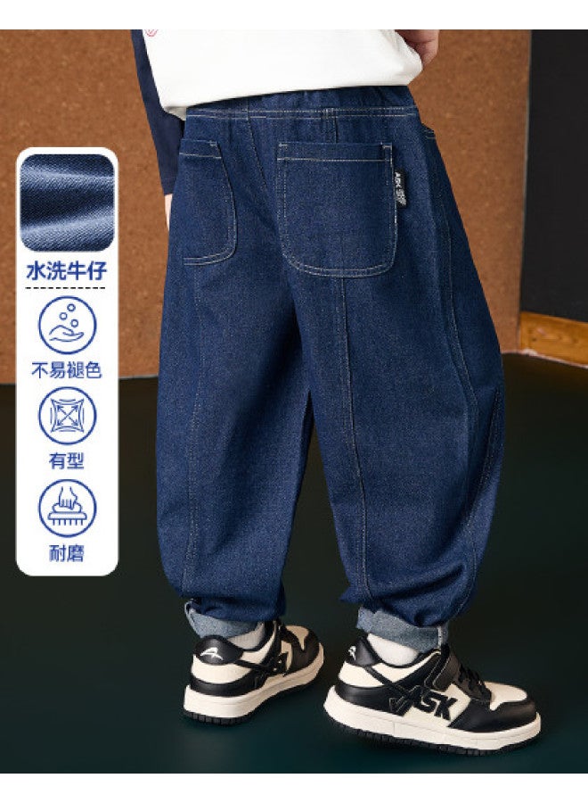 ASK JUNIOR Boys' Pants 2025 Autumn New Arrival Tapered Pants Boys' Big Kids Jeans Trousers Teenagers - Image 1