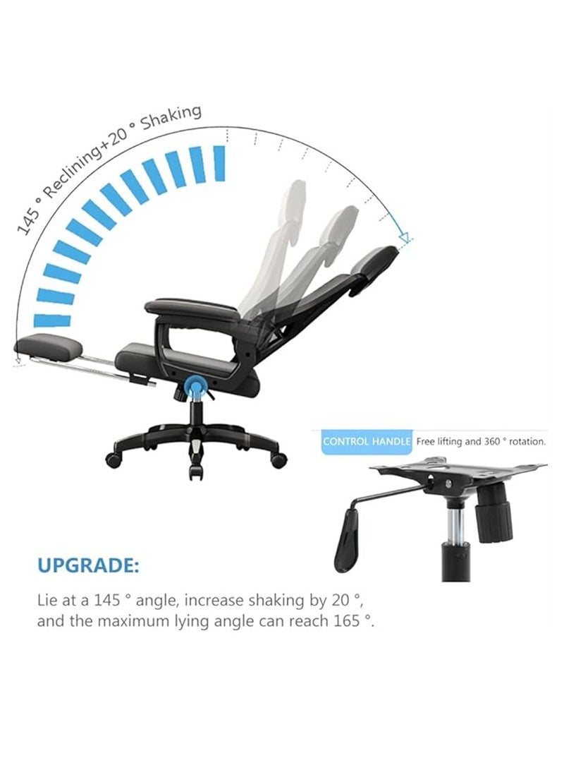 Generic Ergonomic Office Chair Swivel Chair with Lumbar Support, Headrest And 3D Armrest, Height Adjustment and Rocker Function, Back-Friendly Office Chair (Z1-Black)  - Image 5