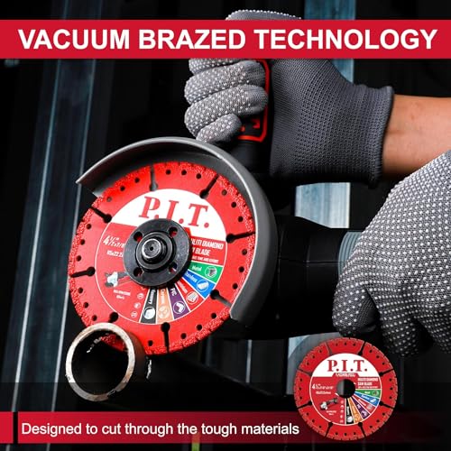 PIT P.I.T. 3-in-1 Set 4 1/2 Inch Cut Off Wheel for Wood/Metal/Marble/Plastic-4 1/2 Metal Cutting Blade for 7/8 Inch Arbor Angle Grinder, Cutting Disc 4.5 Inch - 115 mm (3PCS) - Image 3