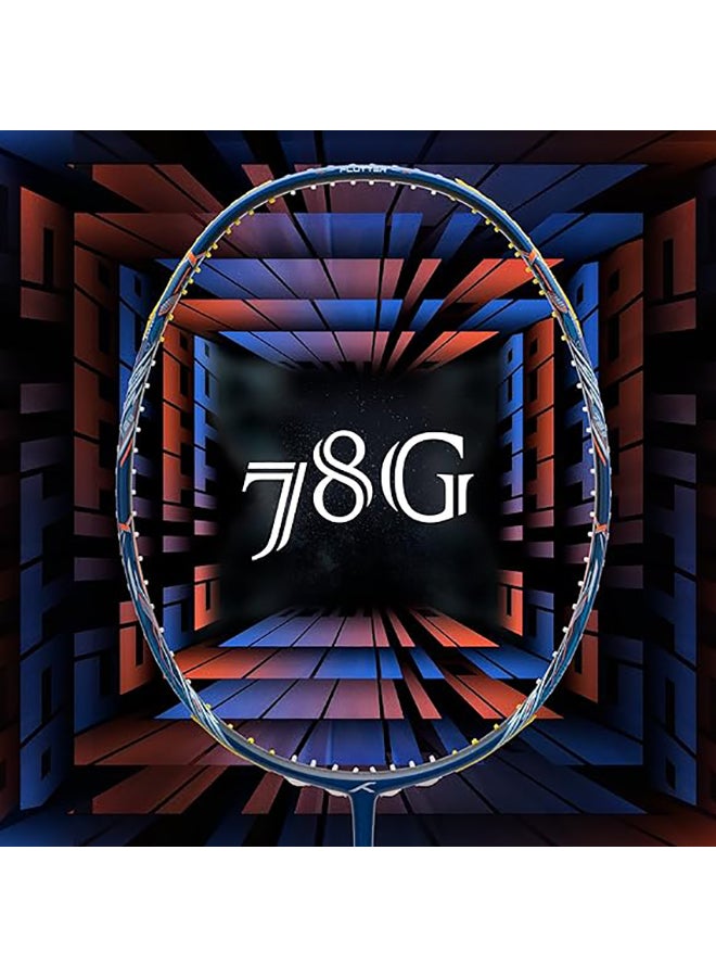 HUNDRED FLUTTER S ZOOM Carbon Fibre Strung Badminton Racket with Full Racket Cover | For Intermediate Players | 78 grams | Maximum String Tension - 32lbs - Image 3