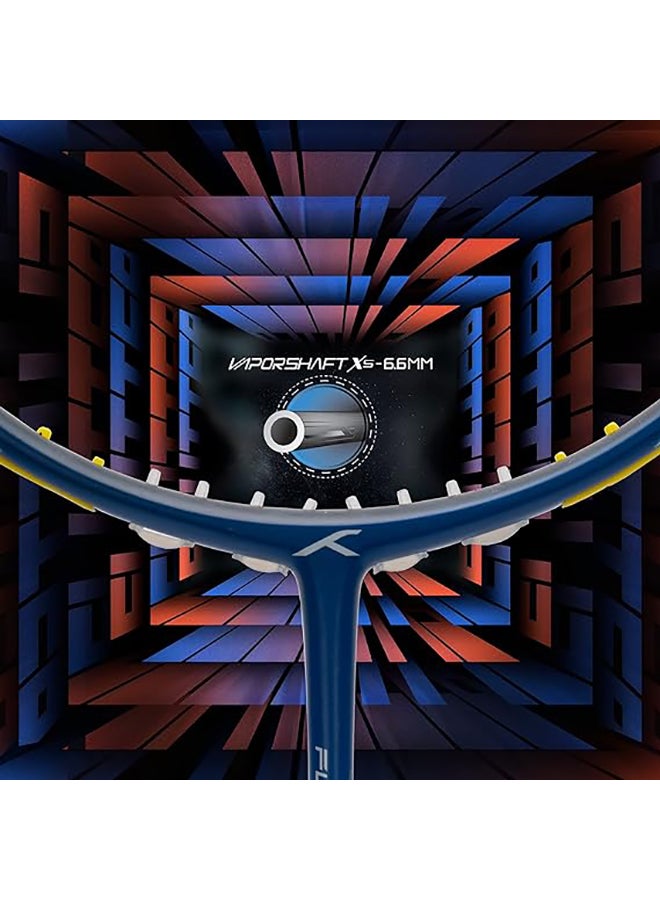 HUNDRED FLUTTER S ZOOM Carbon Fibre Strung Badminton Racket with Full Racket Cover | For Intermediate Players | 78 grams | Maximum String Tension - 32lbs - Image 2