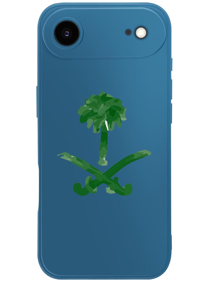 Theodor Protective Slim Fit Case Liquid Silicone Cover with Full Body Protection Anti-Scratch Shockproof Case For Apple iPhone 17 Air (Blue) KSA symbol - Image 1