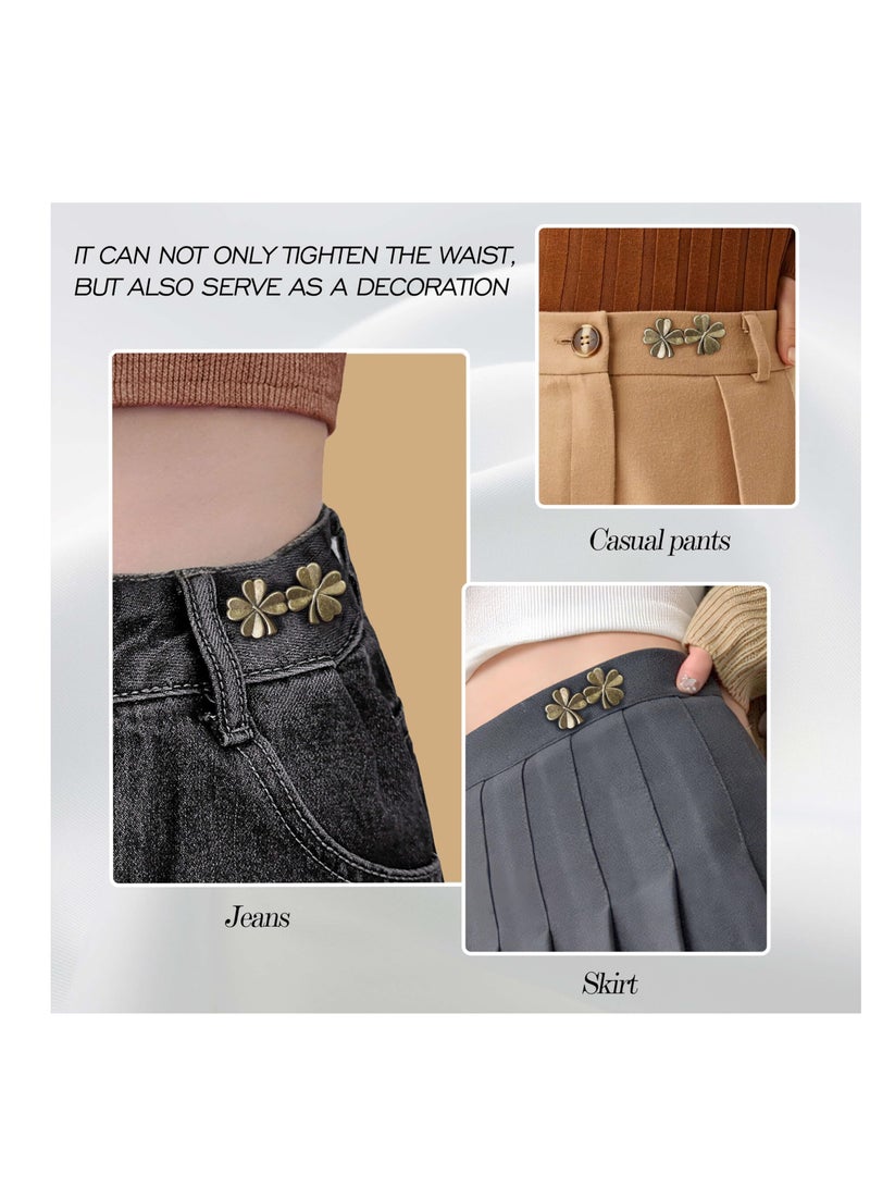 Adjustable Copper Pant Waist Tightener 8 Pack Detachable Button Clips for Perfect Fit Jeans  - Image 4