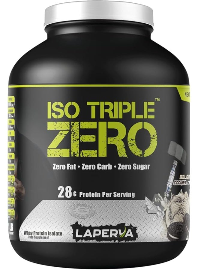 ايزو تربيل زيرو ISO تريبل زيرو بلجيان كوكيز آند كريم 1.82 كجم (58 حصة) – بروتين مصل اللبن المعزول فائق النقاء لبناء العضلات والتعافي - Image 1